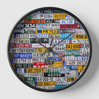 Reloj de la placa de la licencia