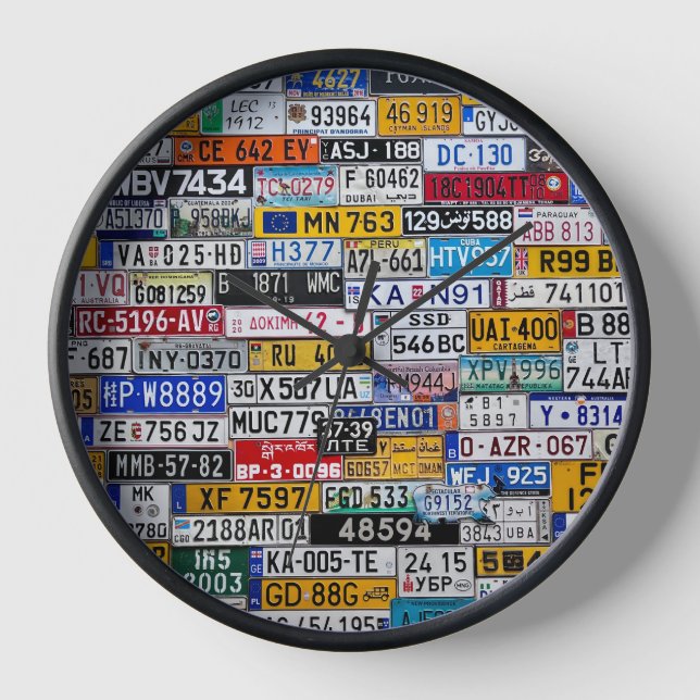 Reloj de la placa de la licencia (Anverso)