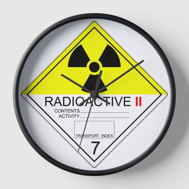 Reloj de la placa de transporte radiactivo (Anverso)