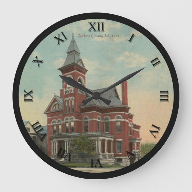 Reloj de la postal de Ashland Ohio de la cárcel (Anverso)