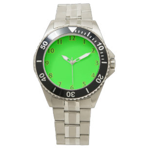 Reloj de la pulsera y dial verde de la caja