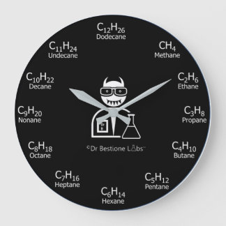 Reloj de la química orgánica - negro