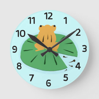 Reloj de la rana y de pared de los Tadpoles y del