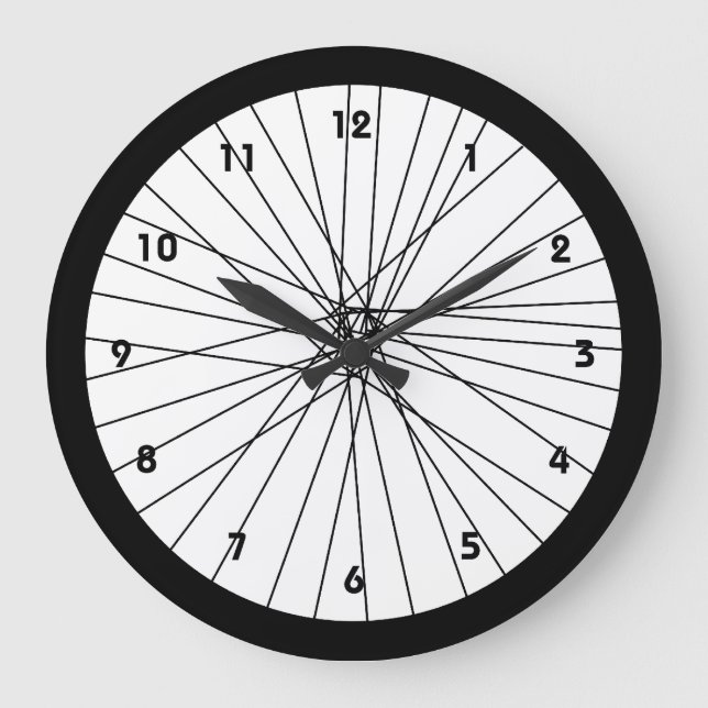 Reloj de la rueda de la bicicleta con números (Anverso)