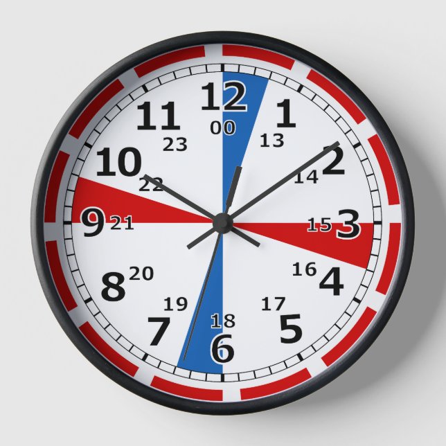 Reloj de la sala de radio con elegancia nautica y  (Anverso)