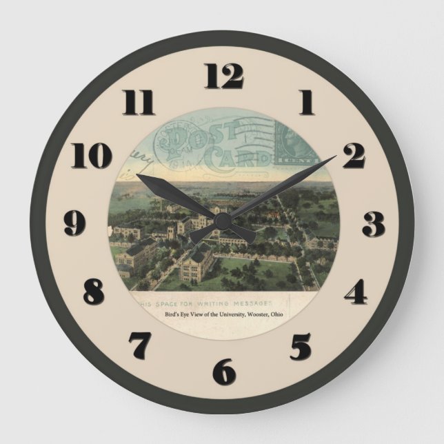 Reloj de la tarjeta postal Ohio de Wooster - Unive (Anverso)
