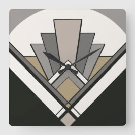 Reloj de la teja de la fan del art déco