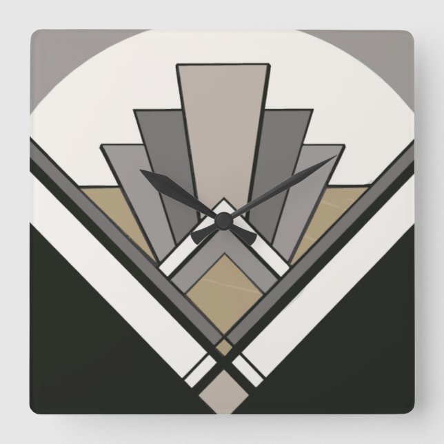 Reloj de la teja de la fan del art déco (Anverso)