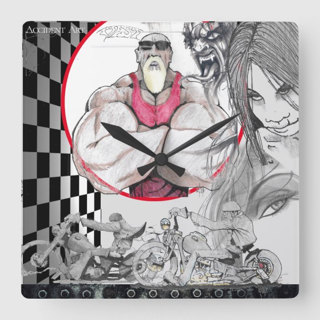 Reloj de la tienda de Harley, negro, blanco, (Anverso)