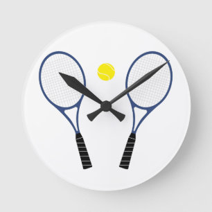 Reloj de las estafas de tenis y de pared de la