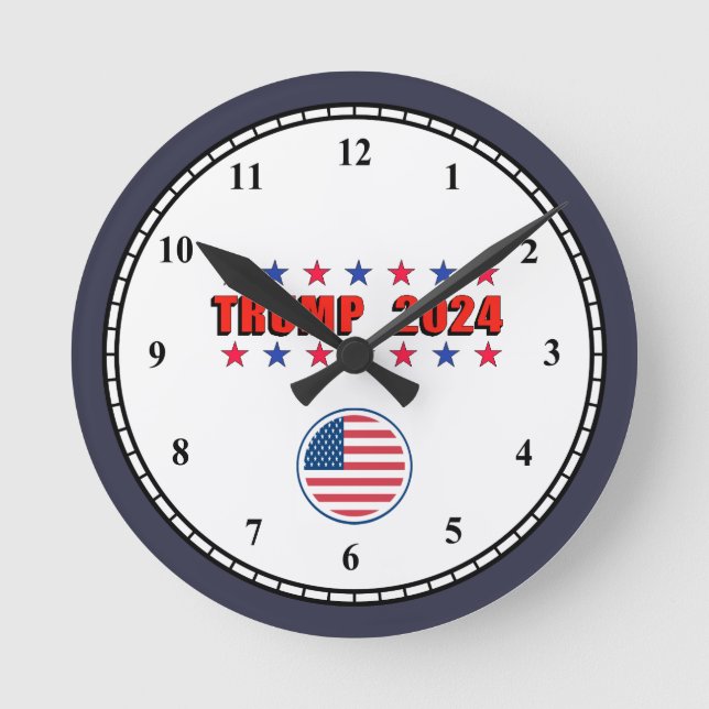 Reloj de las estrellas patrióticas de Trump 2024 (Anverso)