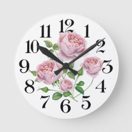 Reloj de las rosas a la acuarela