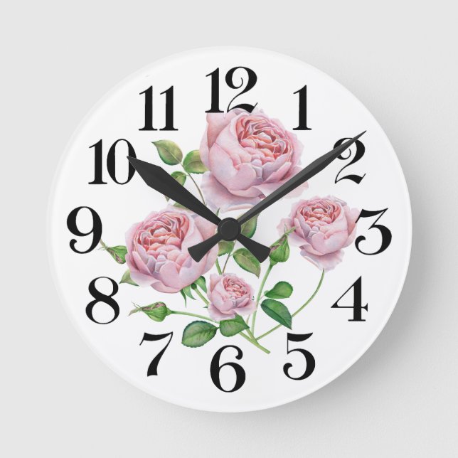 Reloj de las rosas a la acuarela (Anverso)