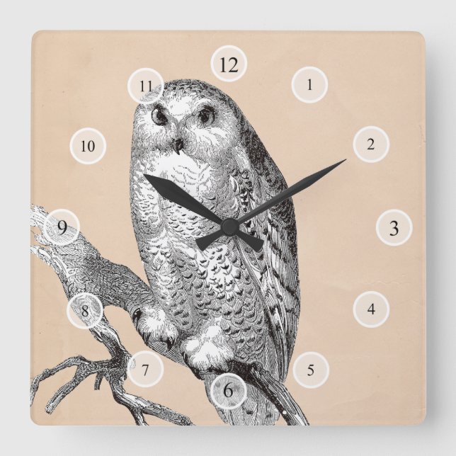 Reloj de lechuza vintage (Anverso)
