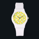 Reloj de lemas amarillos<br><div class="desc">Relojes Lemones Amarillos Frescos - Diseño MIGNED</div>