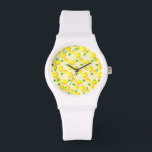 Reloj de lemas amarillos<br><div class="desc">Relojes Lemones Amarillos Frescos - Diseño MIGNED</div>