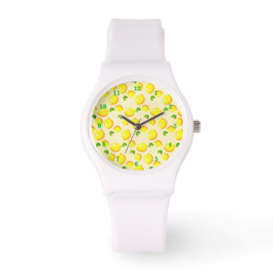 Reloj de lemas amarillos