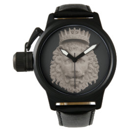 Reloj de leones coronado