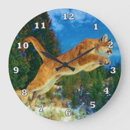 Reloj de leones de montaña que salta (Cougar)