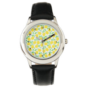 Reloj de limón amarillo