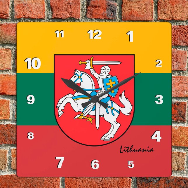 Reloj de Lituania, hogar patriótico, bandera litua (Subido por el creador)