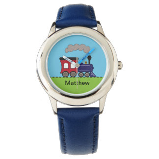Reloj de locomotoras de trenes de vapor personaliz