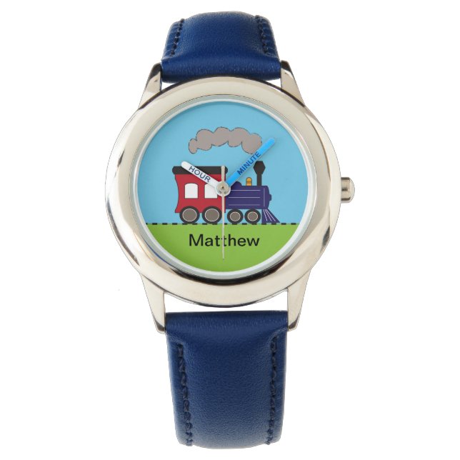 Reloj de locomotoras de trenes de vapor personaliz (Anverso)