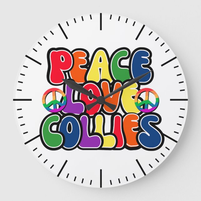 Reloj de los Collies de amor de la paz (Anverso)