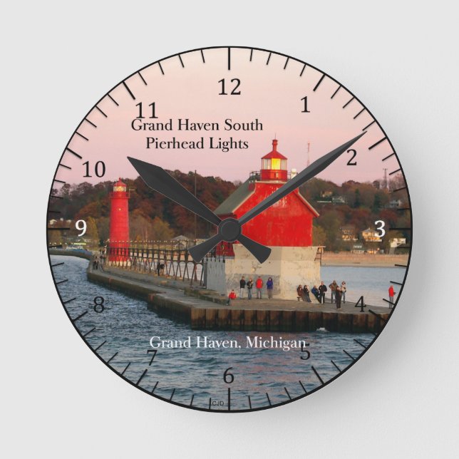 Reloj de luces de Grand Haven South Pierhead (Anverso)