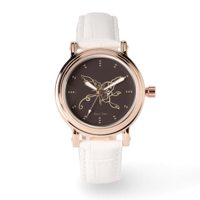 Reloj de lujo para mariposa dorada (Anverso)