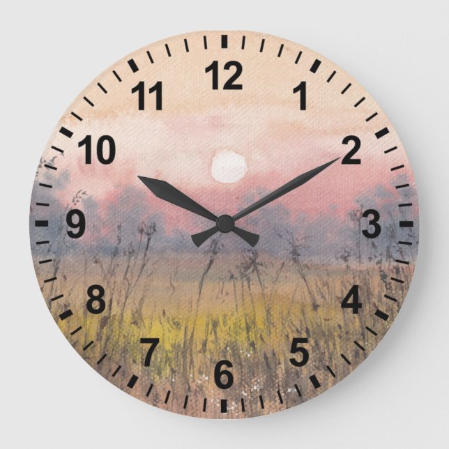 Reloj de luz del paisaje acuático matutino (Anverso)
