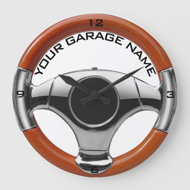 reloj de madera del volante de la mirada del coche (Anverso)