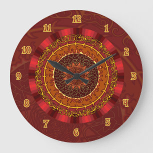Reloj de Mandala de Fuego