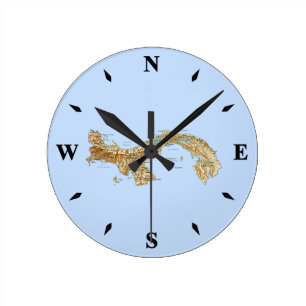 Reloj de mapa de Panamá