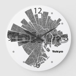 Reloj de mapa de Tokio