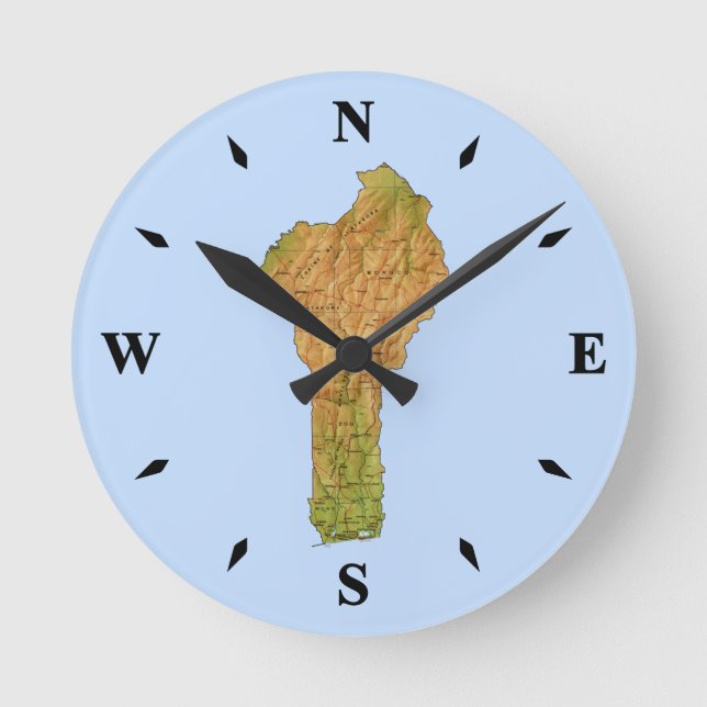 Reloj de mapas de Benín (Anverso)