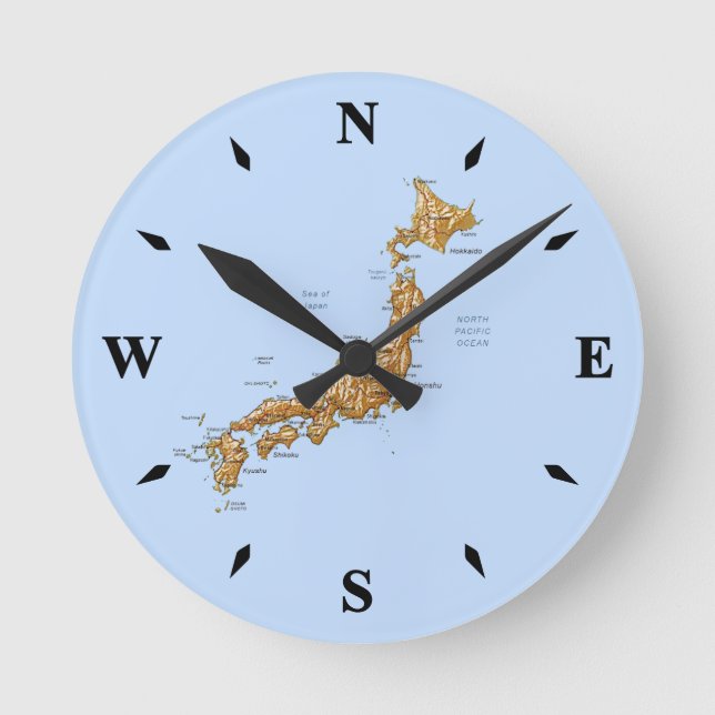 Reloj de mapas de Japón (Anverso)