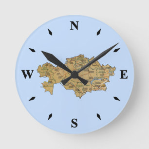 Reloj de mapas de Kazajistán