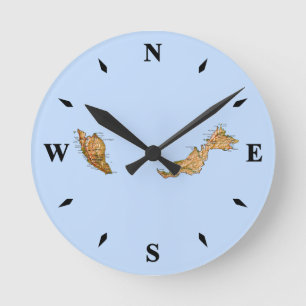 Reloj de mapas de Malasia