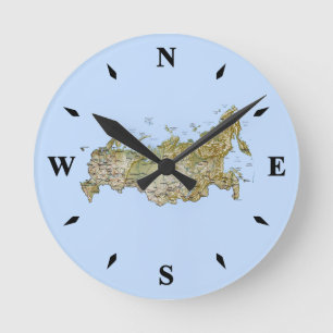 Reloj de mapas de Rusia