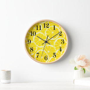 Reloj de Marco de Madera - Impresión de Limones