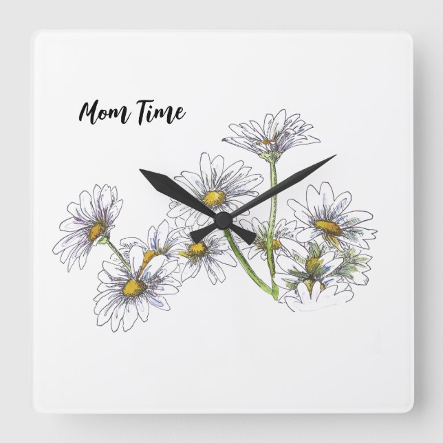 Reloj de margarita blanca personal (Anverso)