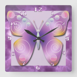Reloj de mariposa espumoso púrpura