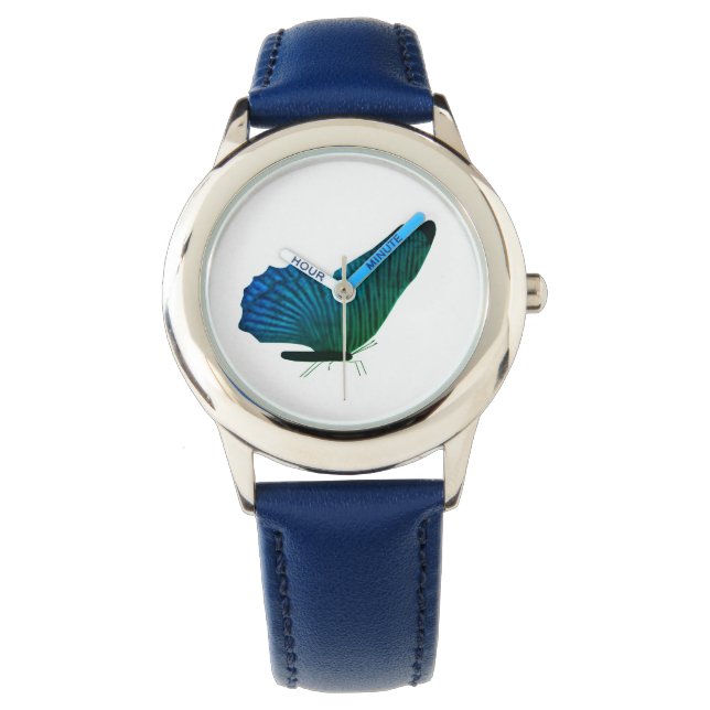 Reloj de mariposa turquesa eWatch (Anverso)