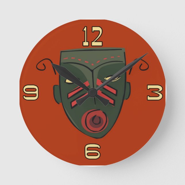 Reloj de máscaras de Tiki (Anverso)