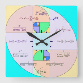 Reloj de matemáticas de proporción dorada