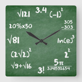 Reloj de matemáticas para amantes de las matemátic