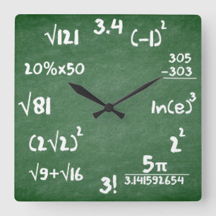 Reloj de matemáticas para amantes de las matemátic