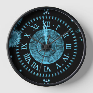 Reloj de medianoche azul claro