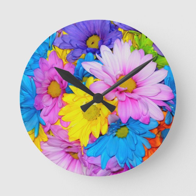 Reloj de mezcla de flores de margarita (Anverso)